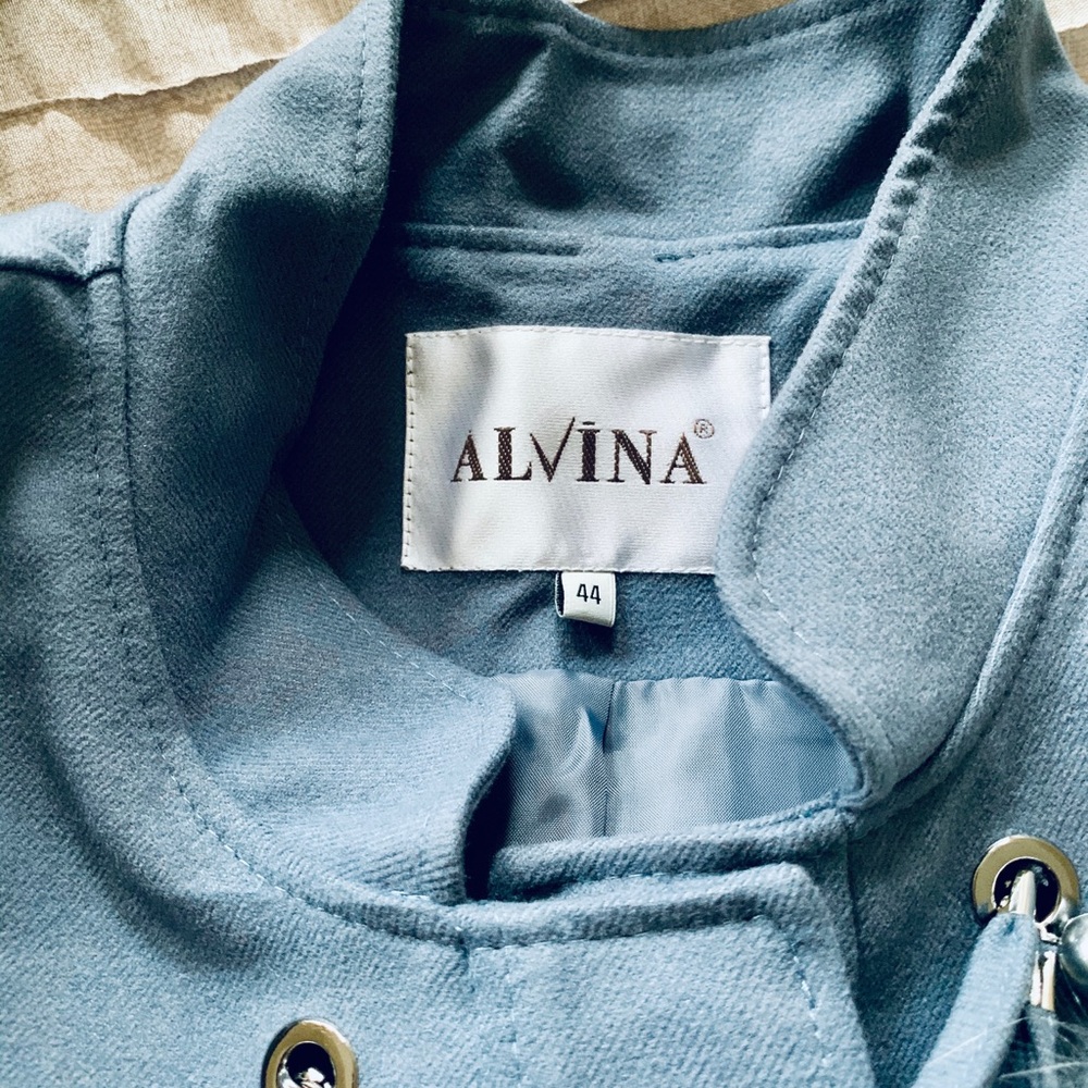 NWOT Alvina woman topcoat abaya dress sz 44 blue - Picture 8 of 8
